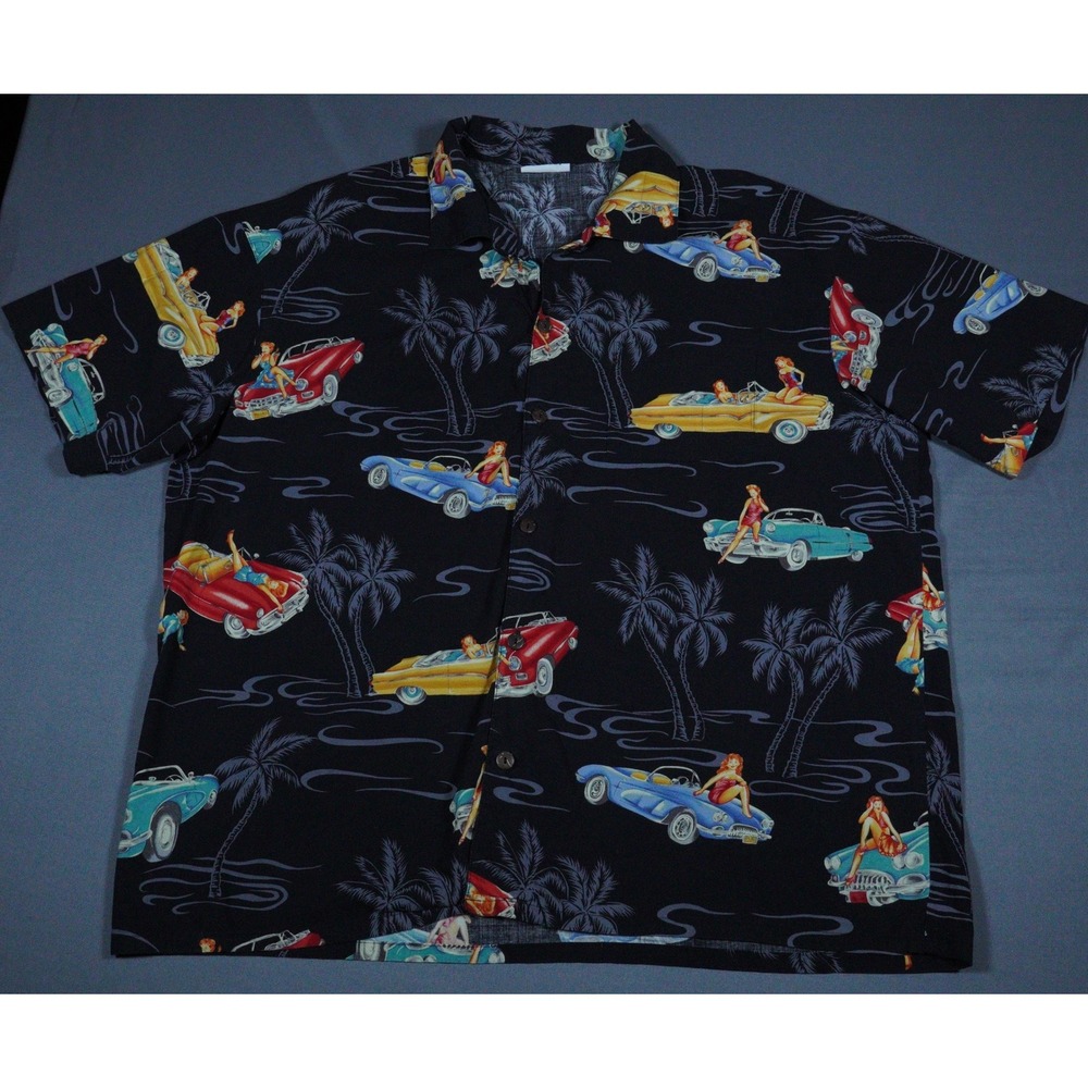 Matt Rider Rockabilly Shirt Mens Black Pin Up Girls Cars Hawaiian Tattoo